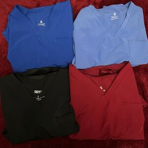 Women's Scrub Tops and Bottoms (full sets) - Blue, Light Blue, Black, Red